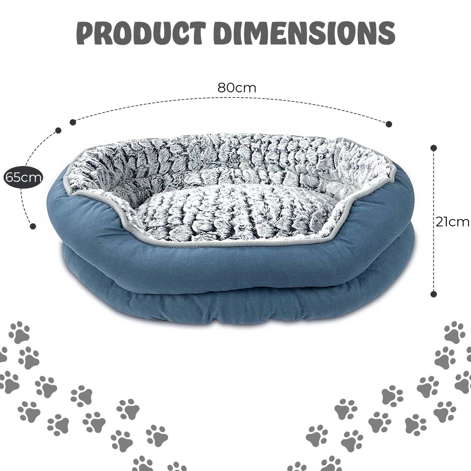 Pet Dog Bed Cat Beds Luxury Soft Washable Puppy Cushion Warm Pet Basket-S M L