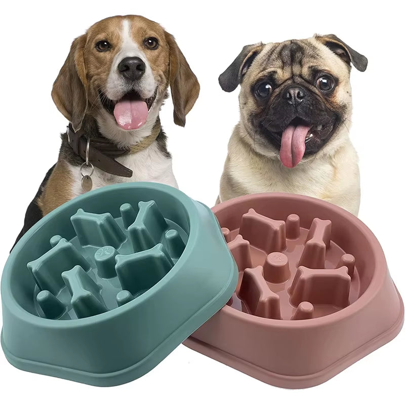 Anti Choking Slow Feeder Dog Bowl Non Slip Puzzle Dish for Small Medium Pets