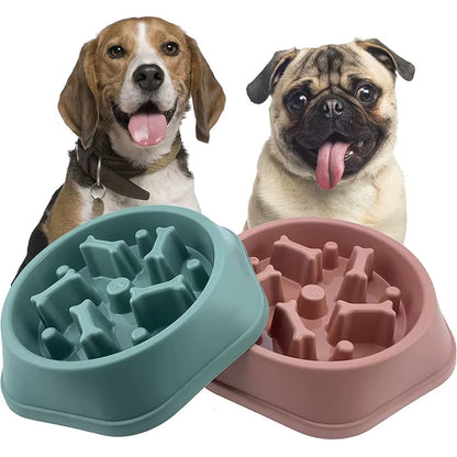 Anti Choking Slow Feeder Dog Bowl Non Slip Puzzle Dish for Small Medium Pets