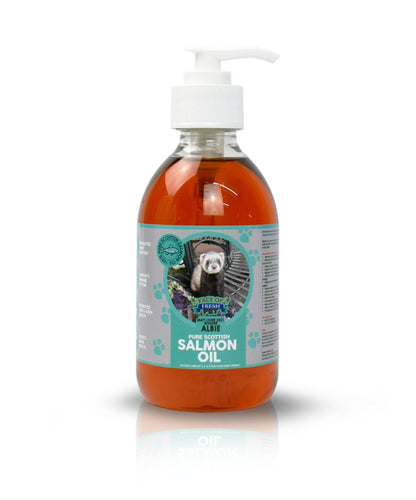 Salmon Oil for Dogs Cats Ferrets 100% Pure High in Omega 3 with Pump Fresh Pet®