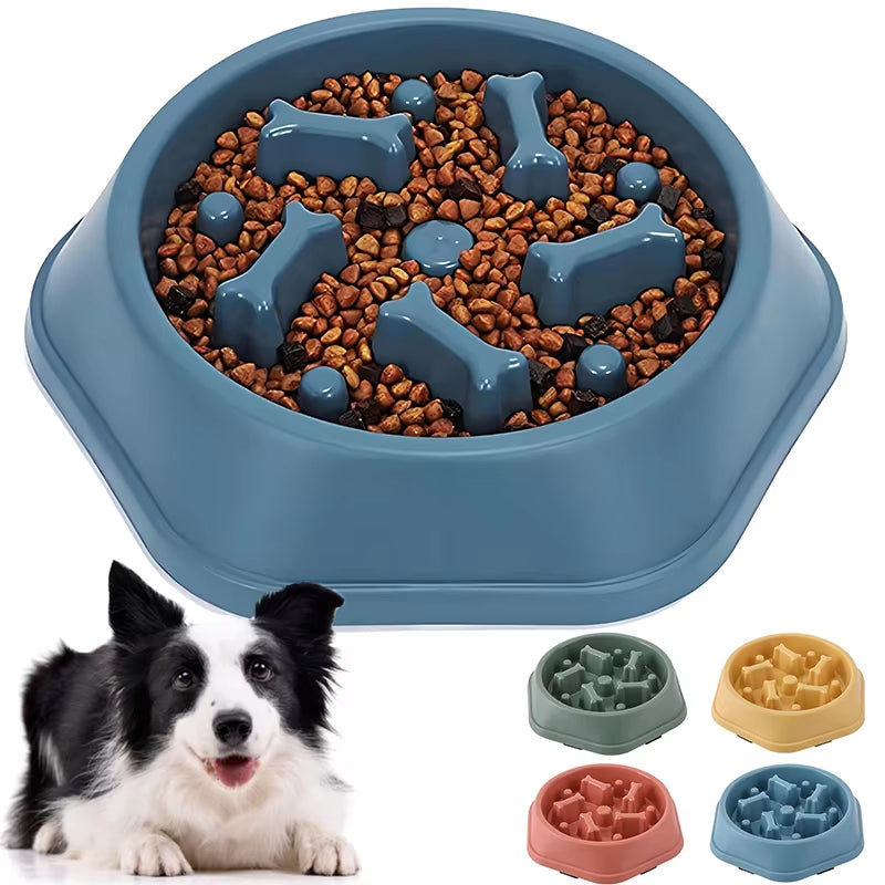 Anti Choking Slow Feeder Dog Bowl Non Slip Puzzle Dish for Small Medium Pets
