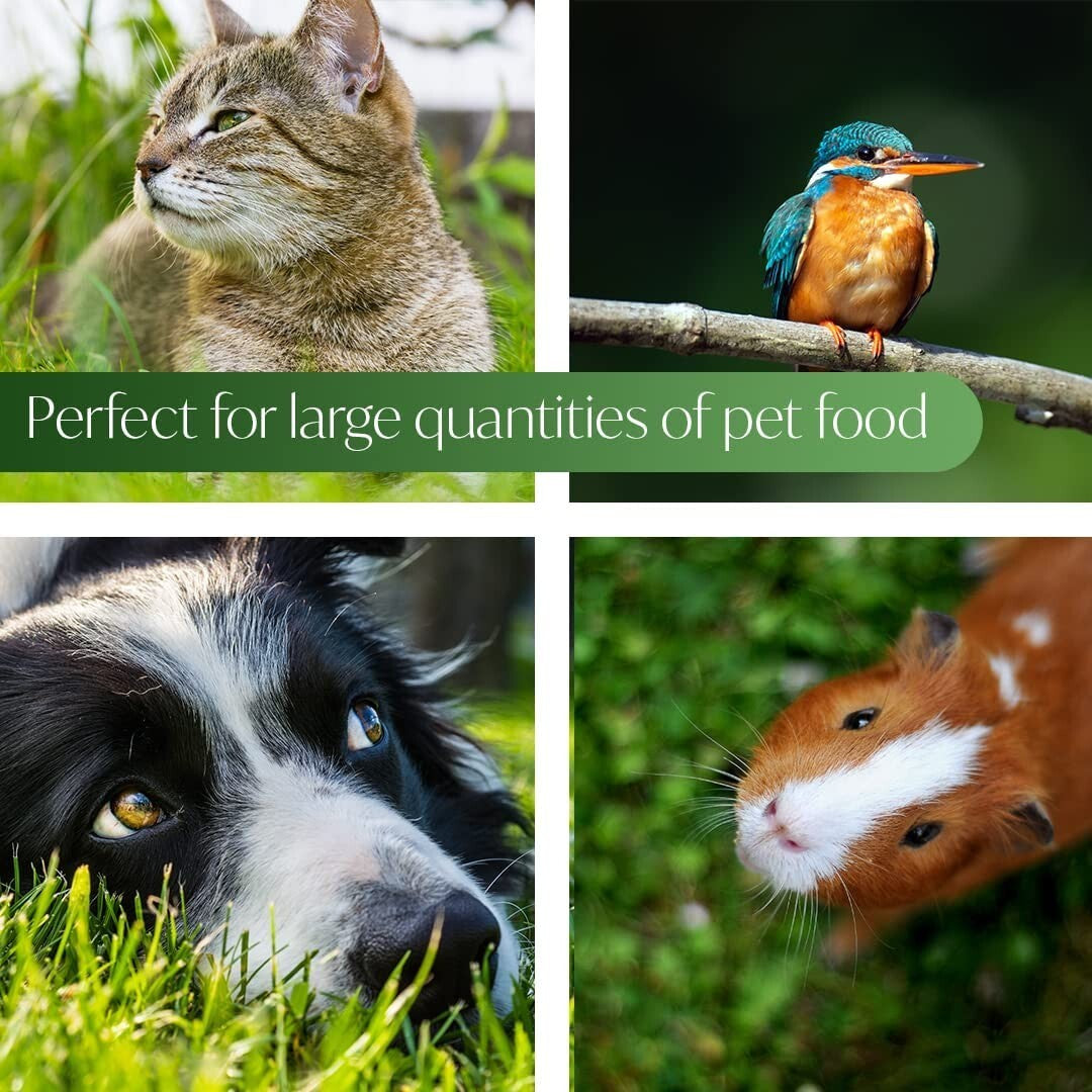 30L Pet Food Storage Airtight Container Flip Top Locking System Bin Set Dry Feed