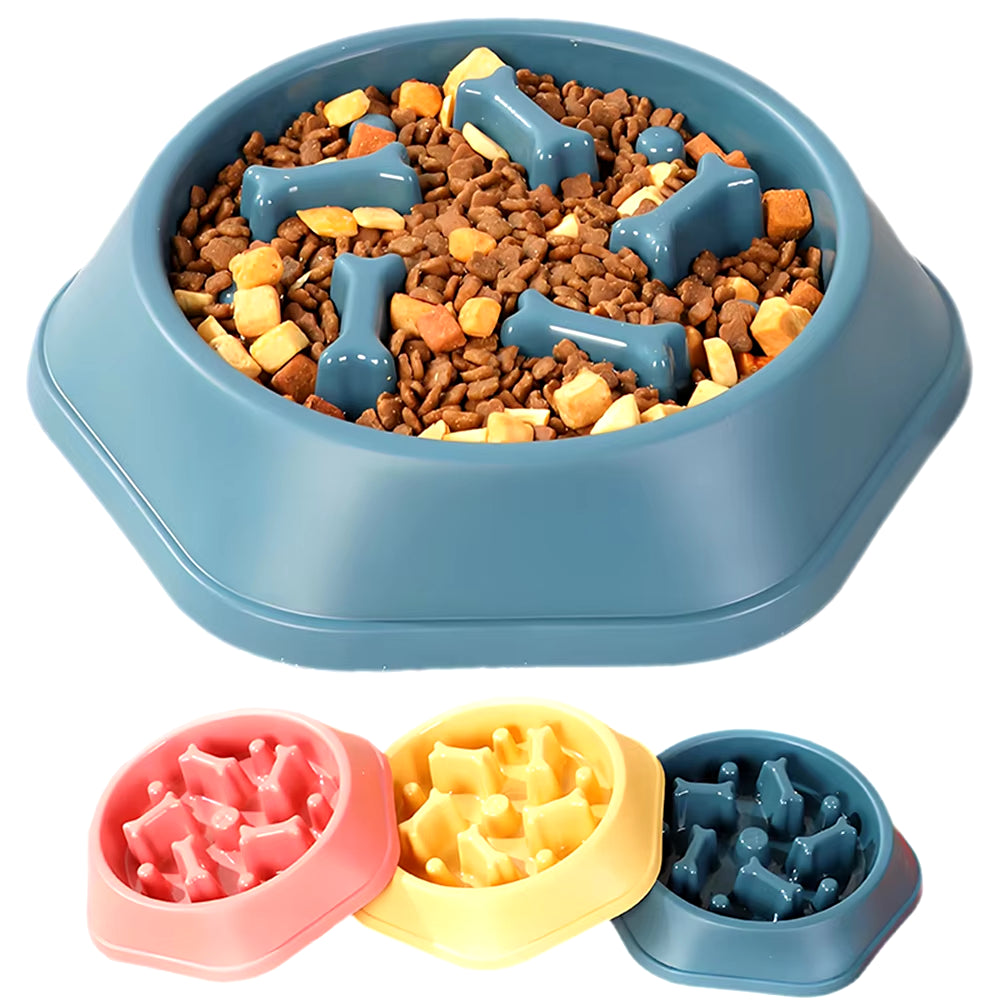 Anti Choking Slow Feeder Dog Bowl Non Slip Puzzle Dish for Small Medium Pets